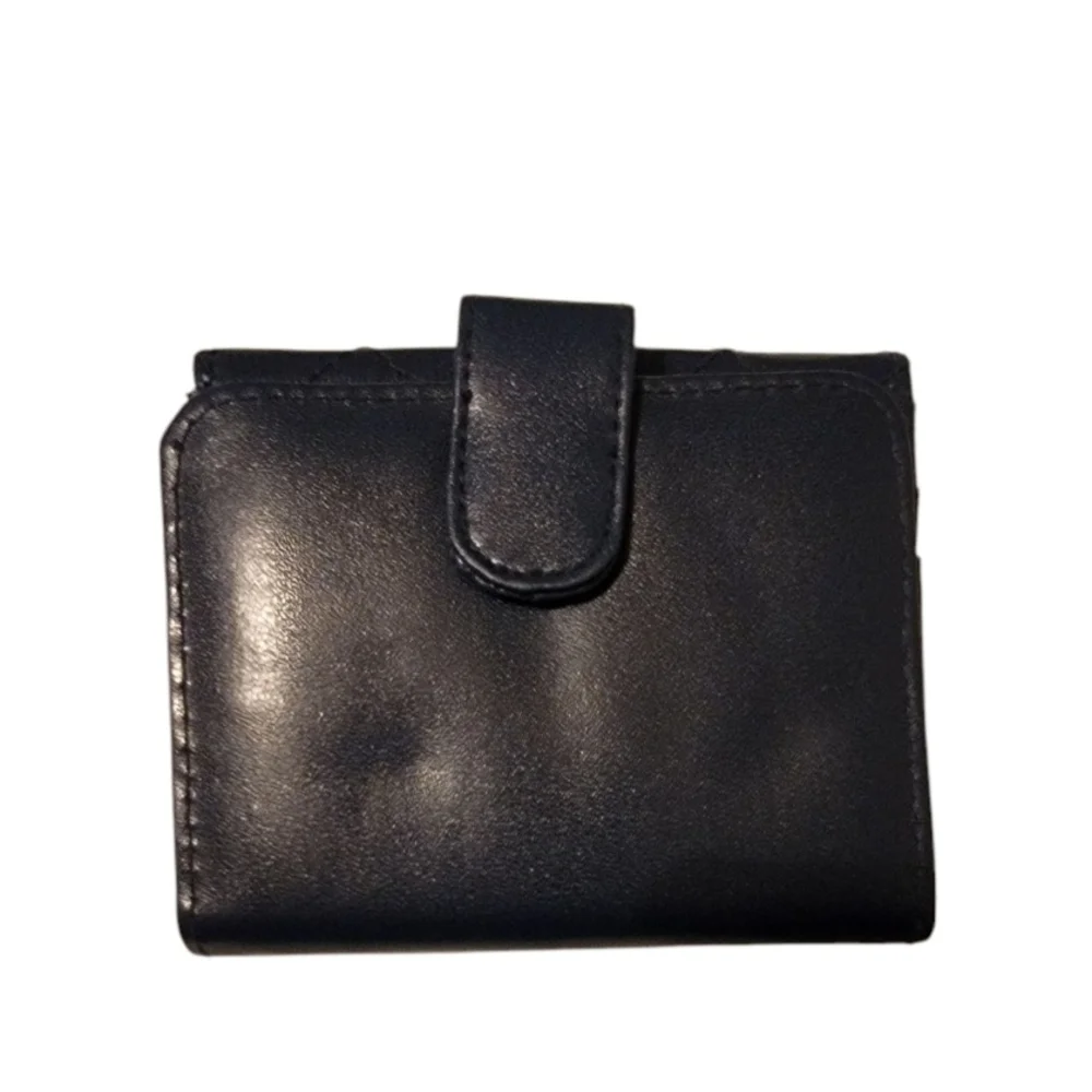 Pre Loved Navy Blue Quilted Women's Wallet.